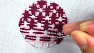 hand embroidery latest circle design tutorial for embroidery lovers. #handmade #latest #tutorial