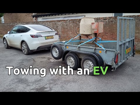 Tesla Model Y RWD towing efficiency. What loss in range can you expect? I test it.