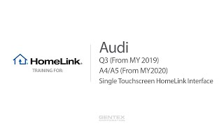 Audi Q3, A4, A5 - Single Touchscreen HomeLink Interface video poster