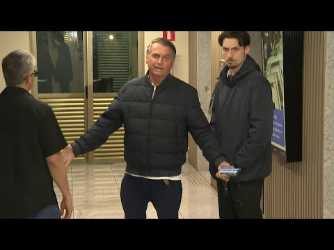 'You know I can't talk': Brazil's ex-president Bolsonaro arrives at Liberal Party HQ | AFP