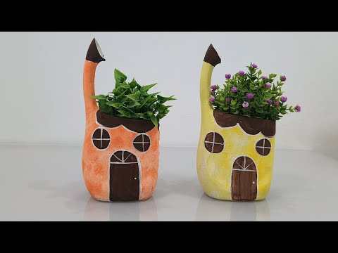 Como fazer vaso com garrafa