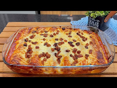 🔥 PANQUECA DE FRANGO AO MOLHO VERMELHO IRRESISTÍVEL 😍 | Receita Fácil e Super Recheada!