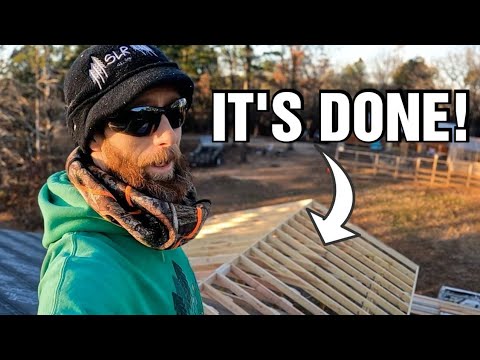 The Final Roof Rafter is DONE! Roof Valley Rafters Installed For Our Cabin Homestead Mudroom Build