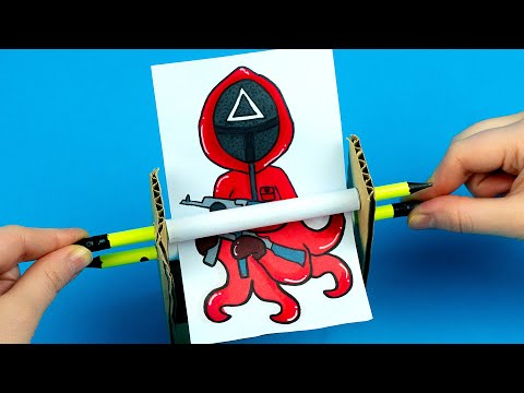 Drawing & Paper Craft Security Guard x Squid for Transformation | Squid Game 2