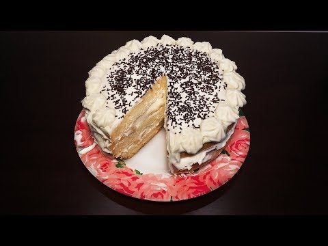 ♨️Вкусный бисквитный торт со взбитыми сливками в мультиварке, рецепт торта #рецепты для мультиварки