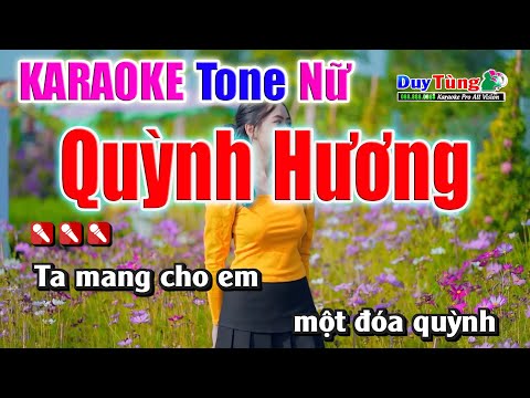 Quỳnh Hương || Karaoke – Tone Nữ || Nhạc Sống Duy Tùng