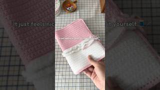 Everything feels better with a personal touch.💗 Watch the tutorial on my channel! #crochet #yarn