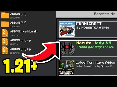 (Fácil) COMO INSTALAR ADDONS NO MINECRAFT PE 1.21!!