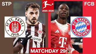 🔴 LIVE: FC ST. PAULI VS FC BAYERN MÜNCHEN - BUNDESLIGA 2025/2026