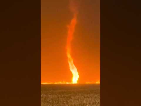 WAVY fire whirl similar to Gary #tornado