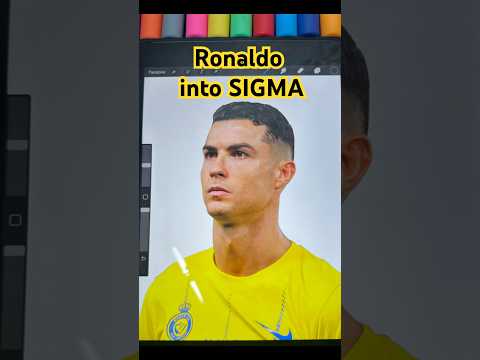 Editing Ronaldo into Sigma #foryou #ronaldo #faceediting #ipad #procreate