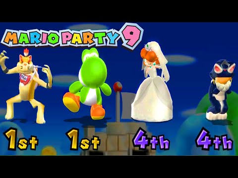 Mario Party 9 Garden Battle - Rosalina vs Kamek vs Yoshi vs Daisy (Master Difficulty)#mariogame