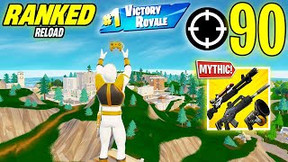 90 Elimination Solo Vs Squad "Ranked RELOAD” Gameplay Wins (NEW! Fortnite Chapter 6 PS4 Controller)