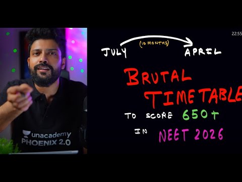 NEET 2026: Follow This Brutal Timetable to Crack the Toughest Paper