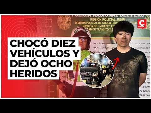 Huancayo: conductor ebrio chocó 10 vehículos durante persecución policial | Correo