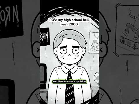 Mum forcing the cringey first day of school pic 📸 #backtoschool #comedy #animation #y2k #2000s #emo