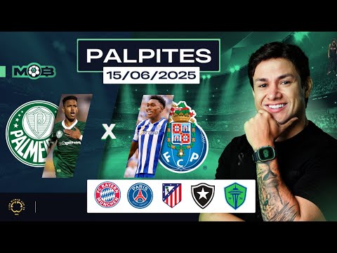 PALPITES DE FUTEBOL PARA O DIA 15 06 2025 + BILHETE PRONTO (DOMINGOU NO MUNDO BET)