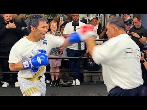 Manny Pacquiao shows SHOCKING power & speed ahead of comeback vs Mario Barrios