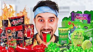 ¡COMÍ los DULCES MÁS PICANTES 🔥 vs MÁS ÁCIDOS 😱 del MUNDO!