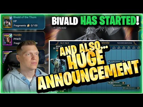 Bivald is LIVE! I have a BIG Announcement! | RAID Shadow Legends