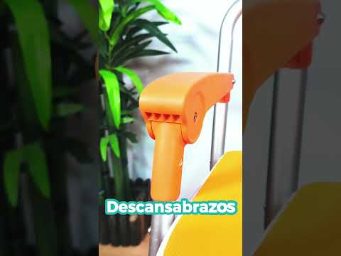 Silla Ducha de Aluminio Plegable con Respaldo y Ergonomía para Aseo Íntimo, Color Naranja