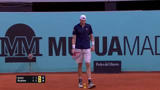 Isner closes out Rublev Madrid 2021