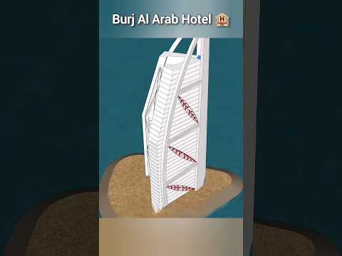 The construction of burj al arab hotel architecture! 🤫 #shorts