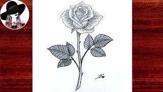 How To Draw A Rose Step By Step | Rose Drawing Easy 