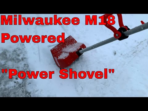 Milwaukee M18 Powered Snow Joe Power Shovel IN ACTION!