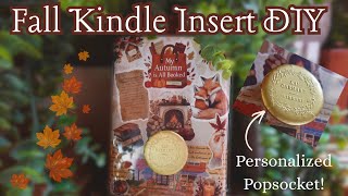 🍂FALL KINDLE INSERT & POPSOCKET DIY | Autumn Crafts for Readers!🍁