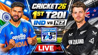 India vs New Zealand 1st T20 Match Live 🔥| Cricket 26 Live | RtxVivek