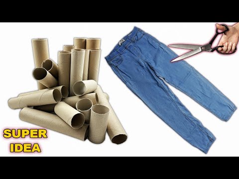 Amazing Transformation of Toilet Paper Rolls and Old Jeans! Everyone will want to make it!