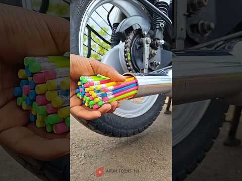 Dad’s Crazy Experiment with a Bike Silencer 😱 #shorts #trending #amzing