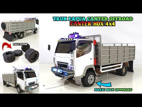 MEMBUAT MINIATUR CANTER 4x4 TRUK PAPUA CANTER SUPER HDX  🔥🚚