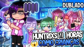 HUNTRIXS em 24 horas como crianças👶🍭[DUBLADO]Mini Filme - Gacha Club