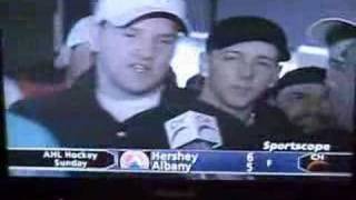 George St Pierre and myself on the news