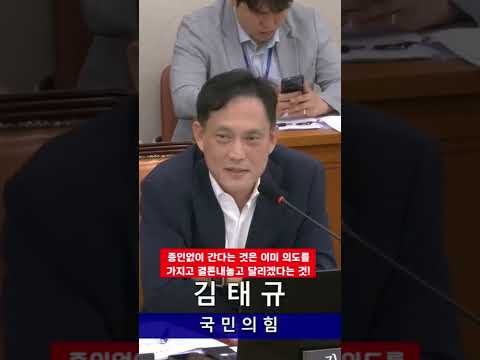 증인없이 가는 <strong>것</strong>, 바ㅡ로 결론 내놓고 달리겠다는 <strong>것</strong> #김태규#김승원#증인