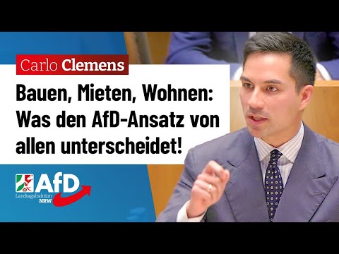 Bauen, Mieten, Wohnen: Was den AfD-Ansatz von allen unterscheidet! – Carlo Clemens (AfD)