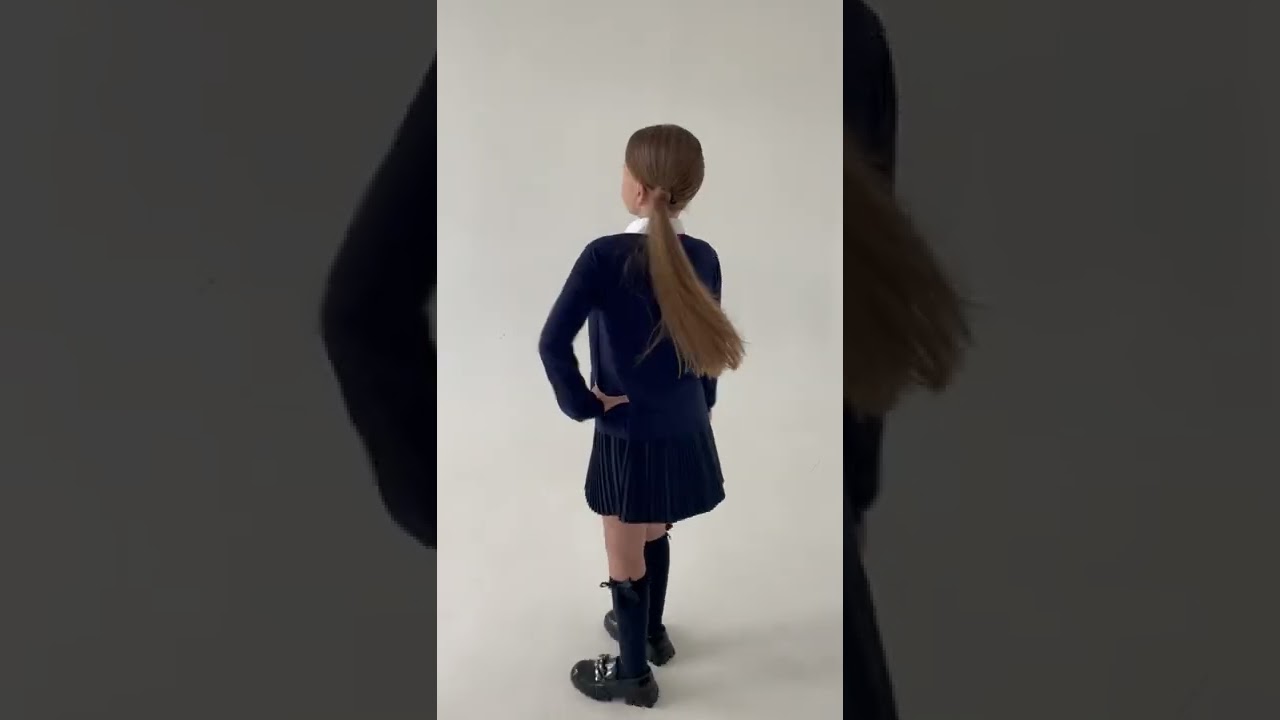 Юбка плиссированная синяя - видео Юбка плиссированная синяя - видео