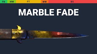 Stiletto Knife Marble Fade Wear Preview