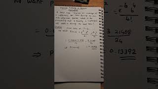 Exercise problem in Poisson distribution
