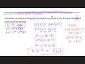Consecutive Integer Word Problems Explained
