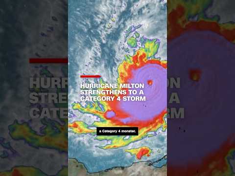 Hurricane Milton strengthens to a category 4 storm