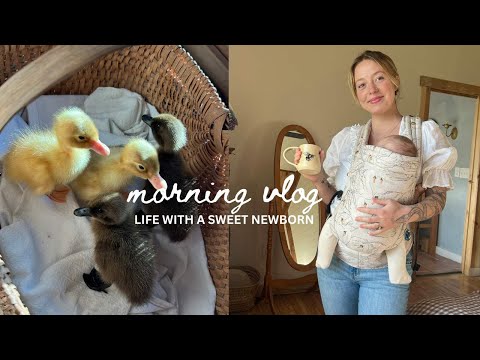 A Simple Morning Vlog - figuring out life with a newborn ☕❤️