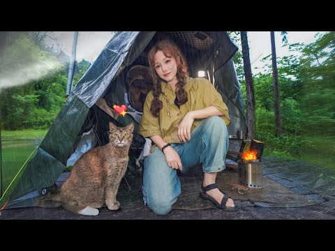 비내리는 숲속, 차안에 들어온 고양이와 아늑한 솔로 차박 캠핑 🐈☔️⛺️ / 야수 냥꾼의 삶 비내리는 숲속, 차안에 들어온 고양이와 아늑한 솔로 차박 캠핑 🐈☔️⛺️ / 야수 냥꾼의 삶