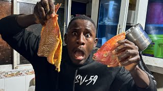 Hice el mejor pescado 🐟 frito de RD 😱sigan viendo ￼