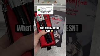 What WORKS / DOESNT work 🩸#makeup #lipstain #goth #vampire #cosplay #beauty #smallbusiness