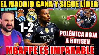 MBAPPÉ MODO IMPARABLE y el MADRID GANA 1-2 a la REAL ¡POLÉMICA ROJA a HUIJSEN! HACEN PLENO y LÍDERES