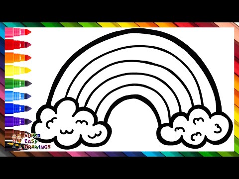 Draw and Color a Rainbow 🌈 Drawings for Kids