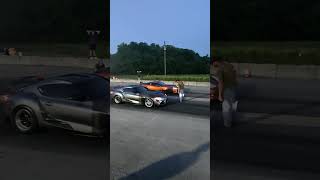 Nitrous corvette vs Turbo Supra ! #cars #corvette #toyota #supra #dragracing #subscribe  #fyp